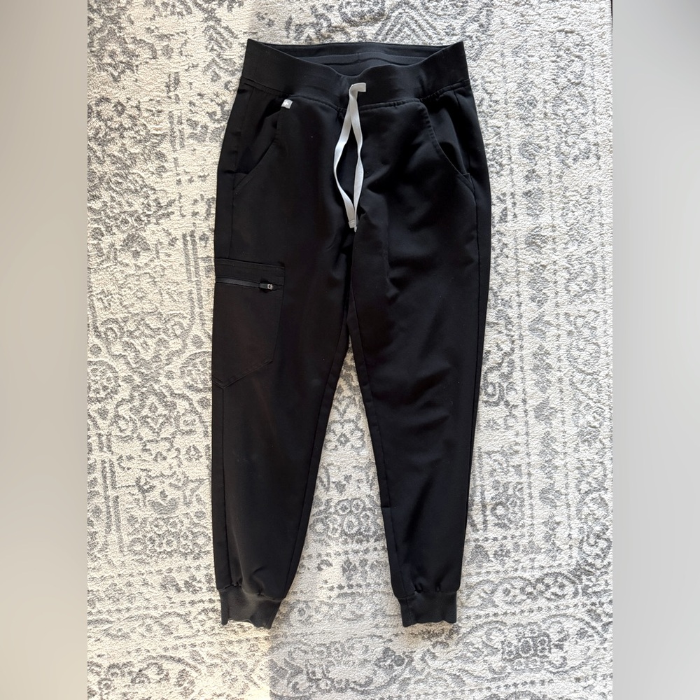 FIGS Zamora Jogger Scrub Pants-BLACK XS Petite